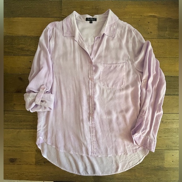 VELVET HEART Button down shirt in light purple, acid wash - Picture 13 of 13